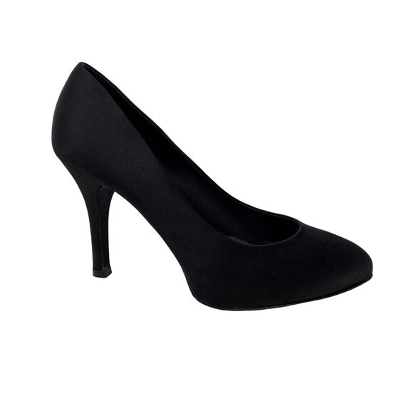 Dolce&Gabbana Black Satin Heel Size 37.5 Decollete Raso in Nero Platform - Picture 2 of 16